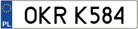 Trailer License Plate